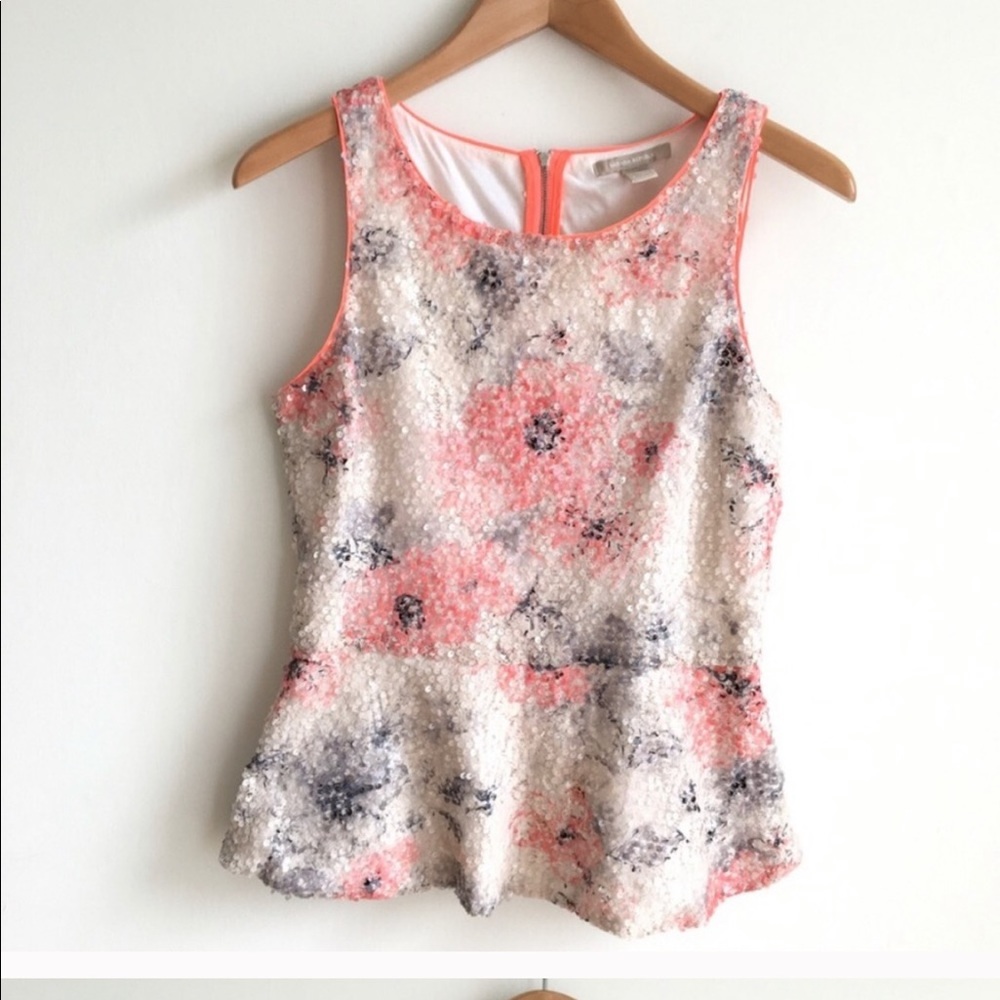 Banana Republic Sequins Peplum. Floral print. - Picture 6 of 6